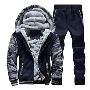 Men Winter Outfits Casual Tracksuits Warm Clothes Men Two Piece Outfits Fashion Sets