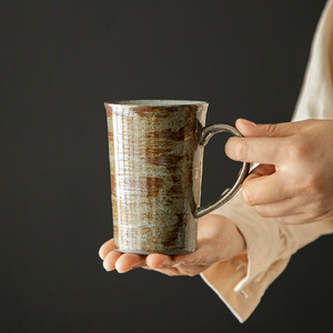 Custom Logo Large Capacity Retro Ceramic <b>Mug</b> Couple Coffee <b>Tea</b> Cup <b>For</b> Home Office - Product Image 3