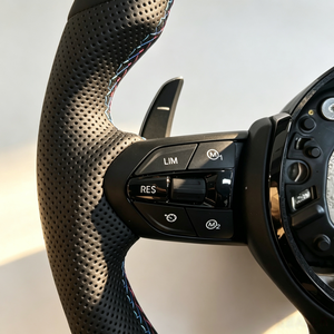 Volante Deportivo Ergonómico y Confortable para <span class=keywords><strong>BMW</strong></span> F30 E90 M3 <span class=keywords><strong>M5</strong></span> F07 F40 F80 X1 X2 X3 X4 con Costuras Cosidas a Mano, Fácil Instalación - Product Image 4