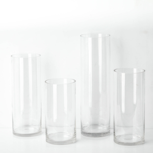 Giá rẻ bán buôn kích thước khác nhau rõ ràng thanh lịch xi lanh tùy chỉnh bình thủy tinh cho trang trí nội thất - Product Image 1