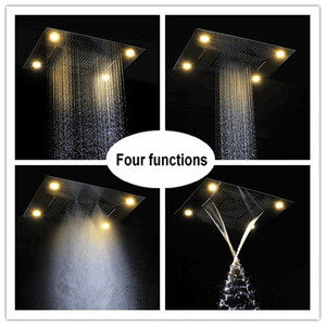 Moderne Bain LED Plafond Douche Robinets De Luxe Chute D'eau Brumeux Douche Tête 600*800MM Mitigeur thermostatique Inverseur - Product Image 6