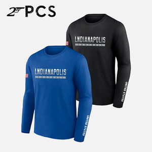 Lot de 2 T-shirts à manches longues pour hommes, taille plus, football américain, col rond, imprimé, séchage rapide, design Kansas <span class=keywords><strong>City</strong></span> - Product Image 2