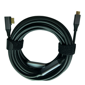 Câble de données d'attache de photographie à angle droit orange haute visibilité OEM de haute qualité de 32 pieds 10 m <span class=keywords><strong>USB</strong></span>-C à Micro-B - Product Image 2
