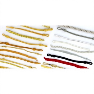 เชือกถักมาคราเม่แบบคลาสสิก 3 เส้น แบบกำหนดสีได้  ทนทานสูง เคลือบทองคำ  สำหรับใช้ในพิธีการ - Product Image 2