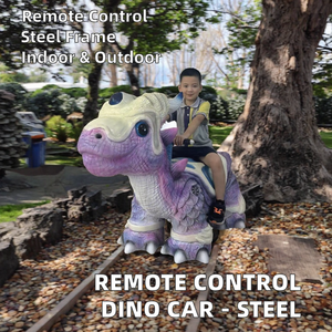 Voiture électrique télécommandée dinosaure Dino City Amusement Park, construction en acier, utilisation extérieure, 2 passagers, capacité 150 kg - Product Image 2