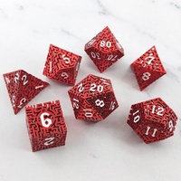 Cadeau de Noël rouge Unique labyrinthe creux donjons Dragons ensemble de dés argent métal polyédrique dnd dés pour jeux de table drôles