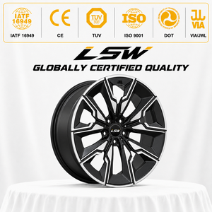 ล้อฟอร์จ LS8169 ขนาด 18x8.5 19x9.5 20x10 แบบสแต็กเกอร์ สีดำซาติน ขอบขัดเงา สำหรับ BMW Audi - Product Image 3