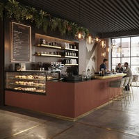 Comptoir de caisse sur mesure de haute qualité et luxueux, ensemble complet avec dimensions personnalisées pour boulangerie