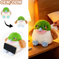 Boneka Burung Plush Super Lembut Custom OEM ODM Pabrik Desain Lucu Penyangga Ponsel Dekorasi Rumah Kotak Tisu Hadiah Ulang Tahun