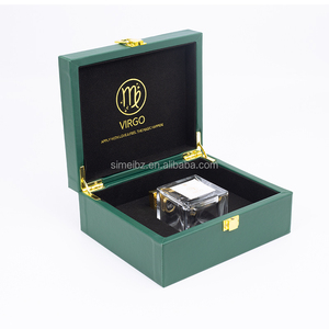 Caja de perfume de madera <span class=keywords><strong>MDF</strong></span> personalizada, caja de regalo de cuero PU de lujo con botellas vacías para aceites esenciales, cosméticos, productos para el cuidado de la piel - Product Image 1