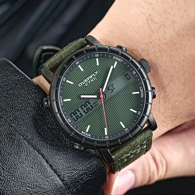 Led Analog Waterproof Digital Man Relogio Masculino Casual Leather Wrist Watch Sports Watch for Man