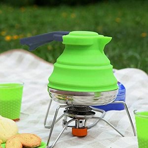 หม้อทำอาหารซิลิโคนแบบพับได้ก้นสแตนเลสหม้อทำอาหารพับได้ขนาดกะทัดรัดใช้กับ<span class=keywords><strong>เตา</strong></span>แก๊สเดินป่าได้ - Product Image 3