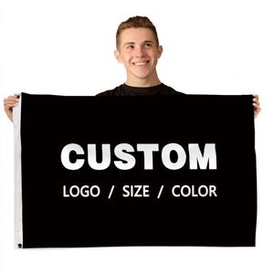 Drapeaux en polyester personnalisés avec mât en aluminium pour la promotion de marque en extérieur, outil promotionnel imperméable pour les événements de vente au détail, bannières - Product Image 1