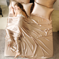 Draps de lit en soie de mûrier 100% personnalisés, en gros, style occidental