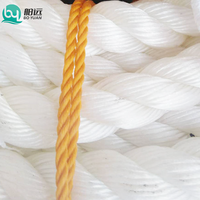 Cordon en polypropylène torsadé blanc 1/4 po, flottant, résistant aux UV et à l'huile, imperméable et résistant aux produits chimiques pour quai de bateau marin
