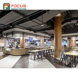 ตู้โชว์กาแฟแบบมืออาชีพ ลายไม้ ตู้วางมุม ตู้โชว์สินค้าร้านกาแฟ - Product Image 4