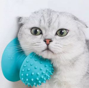 Sucker durable en forme de champignon Brosse à cheveux pour chat Peigne Aspiration Massage Jouet pour chat - Product Image 1