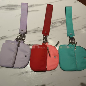 2025 tùy chỉnh có thể tháo rời kép Pouch Vòng tay Keychain chủ thẻ Vòng đeo tay ví túi bán buôn Nylon Coin Purse Keychain - Product Image 2