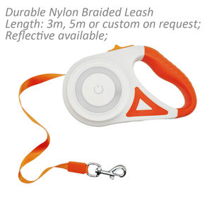 Guinzaglio e imbracatura per cani retrattili di qualità con faro a LED in Nylon e materiale a corda per la promozione di accessori per animali domestici riforniti! - Product Image 4