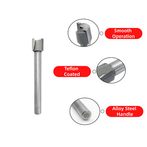 Cortador de mortaja PTA de 12 mm de diámetro, 12 mm de longitud de hoja, doble filo, ranurado recto para carpintería, acrílico, PVC, MDF - Product Image 4