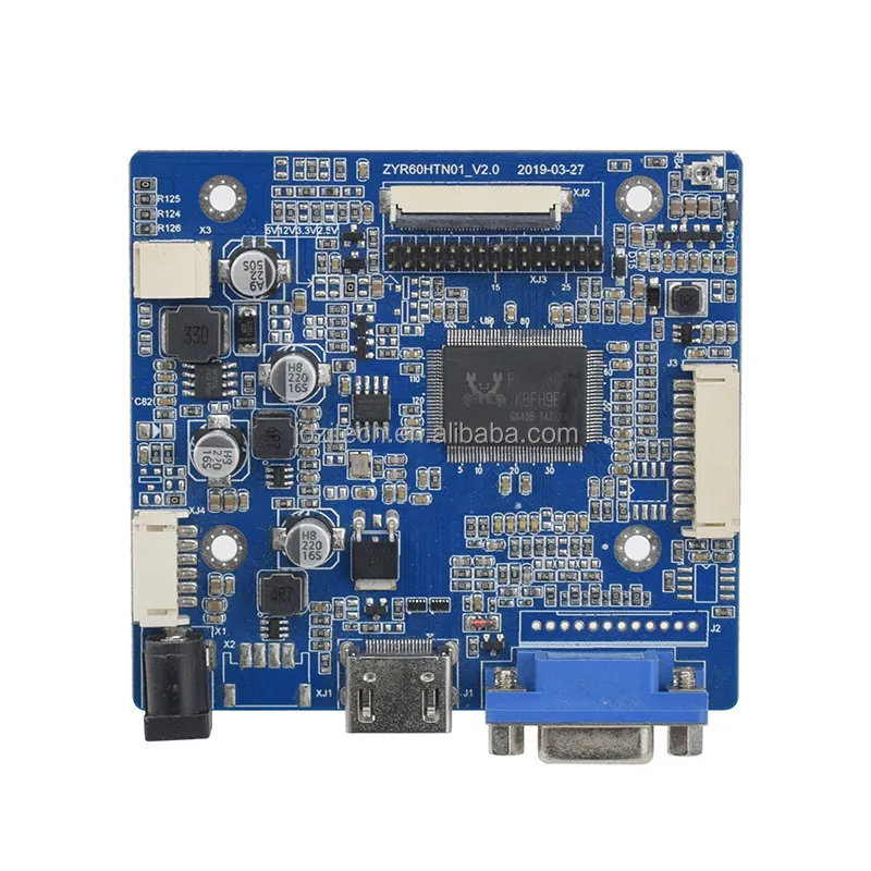 Jozitech's ZYR06HTN01 V2.0 LCD Controller Board HD-MI VGA inputs for LVDS LCD panel resolutions up to 1920x1200