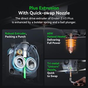 Creality Ender 3 V3 cộng với máy in <span class=keywords><strong>3D</strong></span>, 2025 phiên bản mới 600 mm/giây tốc độ cao Tự động san lấp mặt bằng ổ đĩa trực tiếp máy đùn ổn Định Kim Loại - Product Image 6