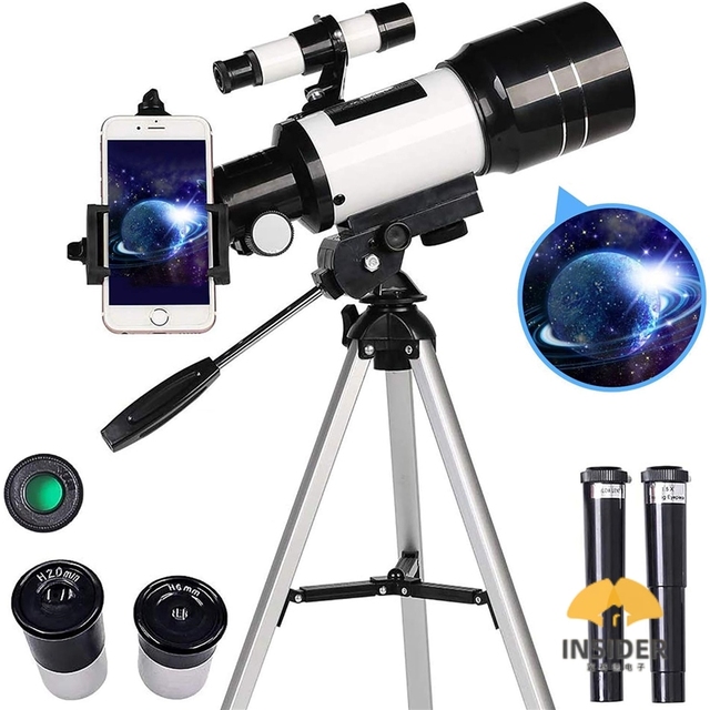30070mm Mount Astronomical Refracting Telescope Portable for Kids Beginners Easy to Operate with a Smartphone