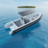 Perahu Karet Rigid Aluminium RIB 700 Foam 23ft untuk Memancing Dijual