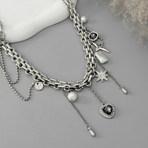 Collares de Moda con Colgante de Perlas/Estrellas/Corazones de Imitación Y2K para Mujer, Gargantillas con Borlas, Accesorios de Joyería para el Día a Día - Product Image 4