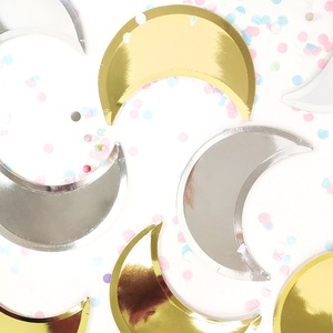 Ensemble de vaisselle jetable sur le thème de la lune, assiettes, gobelets, serviettes, pour enfants, décoration de fête d'anniversaire, vaisselle en papier écologique - Product Image 4