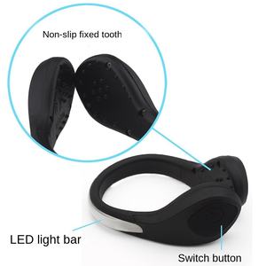 Luz de clip para zapatos Jumon HID, luz RGB novedosa para correr al aire libre, ciclismo, bicicleta, iluminación de seguridad nocturna, lámpara de advertencia recargable de ABS - Product Image 2