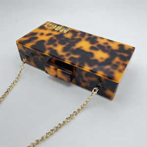 Personalizado tartaruga Shell bolsa Cheetah saco acrílico caixa embreagem - Product Image 4