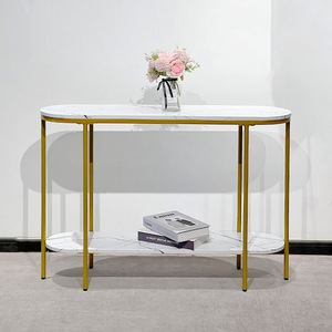 Table d'entrée en marbre la plus vendue à l'international, table murale étroite, comptoir d'entrée de style nordique, moderne - Product Image 3