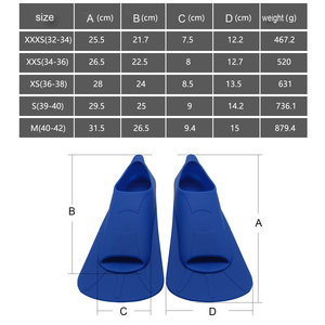 전문 다이빙 핀 고무 다이빙 장비 2 남자 다이빙 핀 - Product Image 4