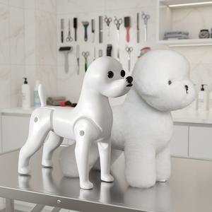 โมเดลจำลองสุนัขพันธุ์บิชองขนาดเล็ก สำหรับฝึกตัดแต่งขนและจัดแต่งทรง ต้องใช้ร่วมกับโมเดลโครงกระดูก - Product Image 1