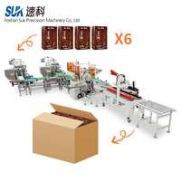 Ligne entièrement automatique de machine à emballer de boîte de carton de production de barre de chocolat de casse-croûte de nourriture