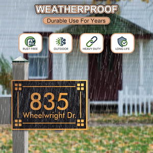 Plaques de porte en aluminium modernes personnalisées pour les numéros de maison, les appartements, les villas, les hôtels - Plaques d'adresse durables - Product Image 3