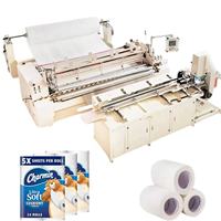 Máquina Automática de Rebobinado y Corte de Rollos de Papel Higiénico de Alta Velocidad y Gran Capacidad, Controlada por PLC, para la Fabricación de Papel Higiénico