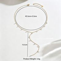 Collier pendentif en forme de Y avec goutte d'eau en zircon, plaqué or 18 carats PVD, brillant, avec pompon, pour femme - Vente en gros