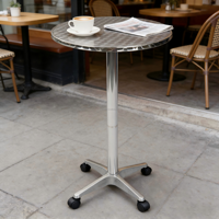 Table et chaises de bar pliantes en alliage d'aluminium, modernes, portables, pliables, en acier inoxydable, pour patio, jardin, usage commercial, intérieur