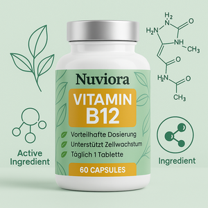 Complément de vitamine B12 haute puissance Méthylcobalamine Cyanocobalamine Capsules Adulte 60 Soutien immunitaire OEM - Product Image 1