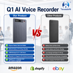 Enregistreur vocal IA Note-Z 16 Go avec boîtier en aluminium, transcription 81 langues, identification du parlant, assistant d'enregistrement de réunions - Product Image 2