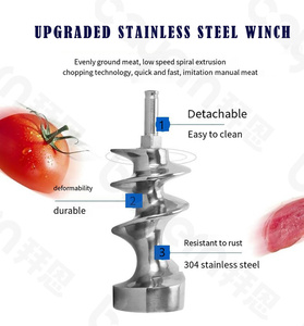 Food Grade Stainless Steel Electric Meat Grinder 32 Industrial Electric Chicken Fish Bone Beef Meat Mincer <b>Grinding</b> Grinder - Product Image 5