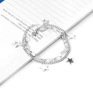 กำไลข้อมือสแตนเลสชุบทองรูปดาวแบบกลวงทันสมัยขายส่ง - Product Image 4