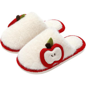 Pantuflas de Dibujos Animados con Forma de Manzana, Artículos para el Hogar, PVC, Cálidas y Antideslizantes, Venta al por Mayor - Product Image 5
