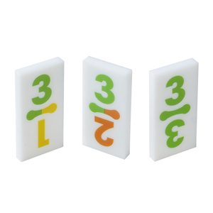 Vente en gros de dominos en acrylique vierges-D6 Carreaux de jeu numérotés pour projets personnalisés Surface vierge pour la conception de bricolage - Product Image 2