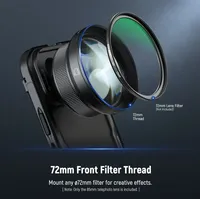 Objectif Téléphoto NEEWER LS-59 85mm 25X avec filetage 17mm et mise au point manuelle pour iPhone (pour plaque arrière)