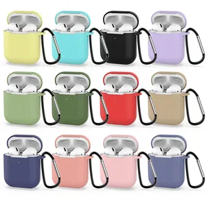 Funda de Silicona Resistente a Golpes <span class=keywords><strong>para</strong></span> Apple <span class=keywords><strong>AirPods</strong></span> 1 y 2 Generación, Cubierta Protectora con Ajuste Seguro y Agarre Antideslizante <span class=keywords><strong>para</strong></span> <span class=keywords><strong>AirPods</strong></span> Pro 3 - Product Image 4