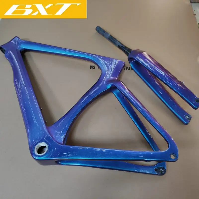 Triathlon TT Frameset completo in fibra di carbonio freno a disco con asse personalizzato OEM bicicletta modellante carbonio cinese bici da strada TT carbonio