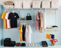 CLOSETART Chambre Libre Réglable Marche Dans Le Fil D'acier Étagère Armoire Étagère Placard Système Pour Chambre